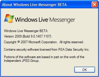 Windows Live Messenger V 9.0 Ver