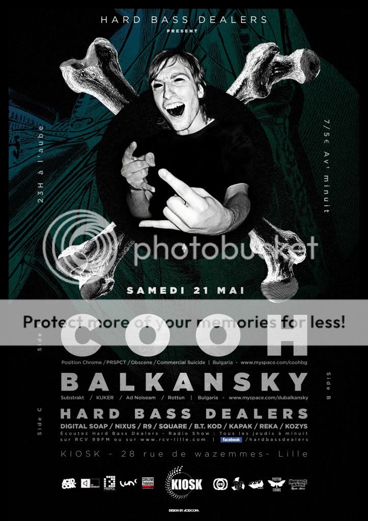 21/05/2011 - COOH & BALKANSKY : HARD BASS DEALERS Special @ Kiosk (Lille) HBD_COOH_AFFICHE