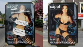 Lingerie Advertisement on Billboard Permitted Sapph3