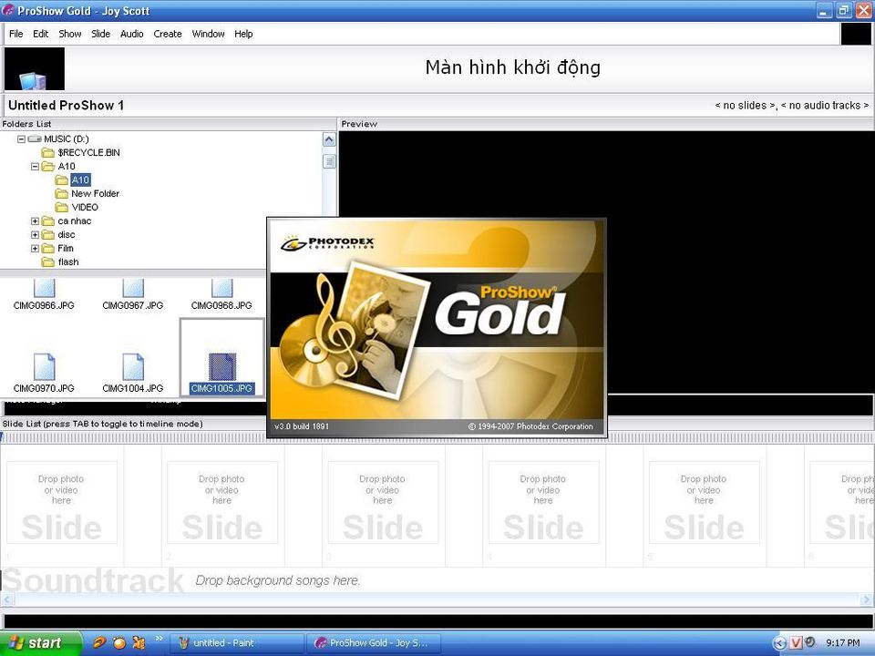 Hướng đã sủ dụng phần mềm Proshow Gold bằng hình ảnh 02