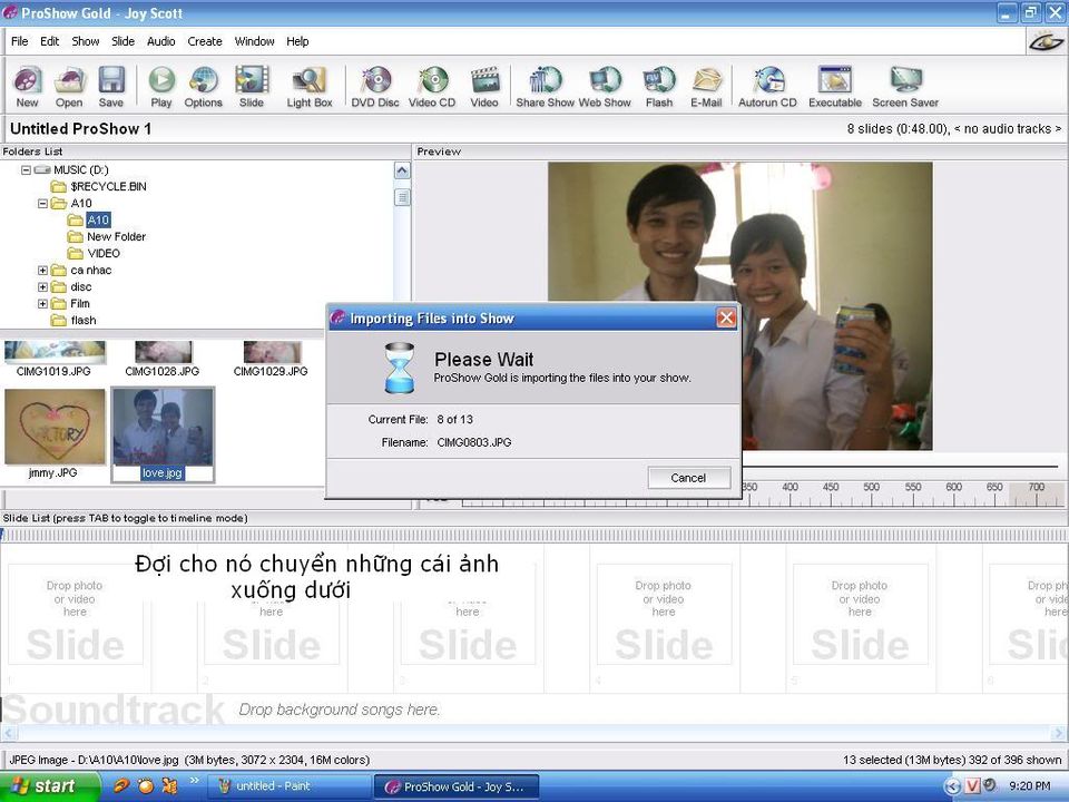 Hướng đã sủ dụng phần mềm Proshow Gold bằng hình ảnh 05