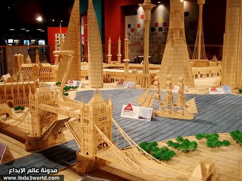 تحف فنية مصنوعة باستخدام 6 ملايين عود من أعواد الأسنان!!  Toothpick-city_1479831i-1