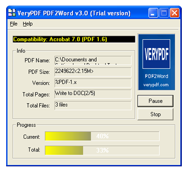 PDF2Word v3.0.01.20 Pdf2word