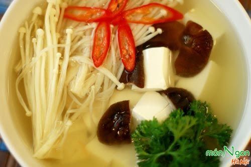 Canh nấm đậu hũ - Đồ ăn chay  Canh3