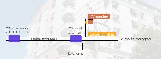 เค.วี.แมนชั่น ที่พักสวยแสนสบาย ใกล้BTSอ่อนนุชเพียง 250เมตร! Map02-1