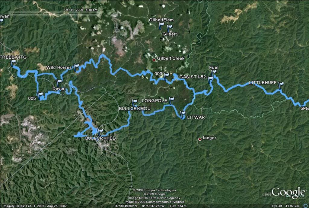 GPS Tracks for WV Wvwv42