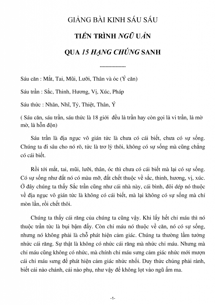 Tổng hợp lại tất cả những bài giảng về kinh 66 của sư Khang 11