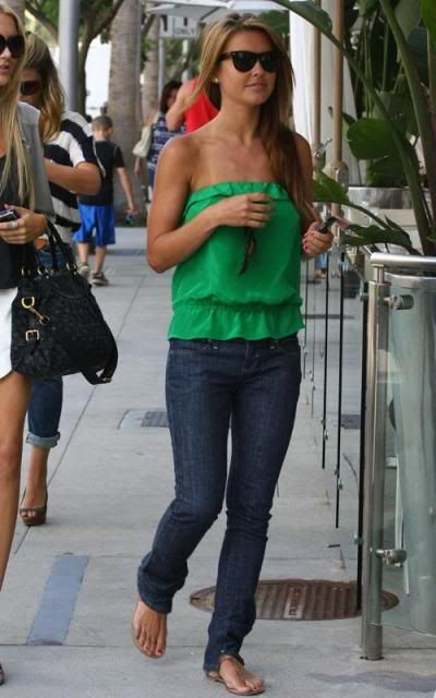 Audrina Patridge in jeans and a Strapless Green top Audrina-patridge-7109-2preview
