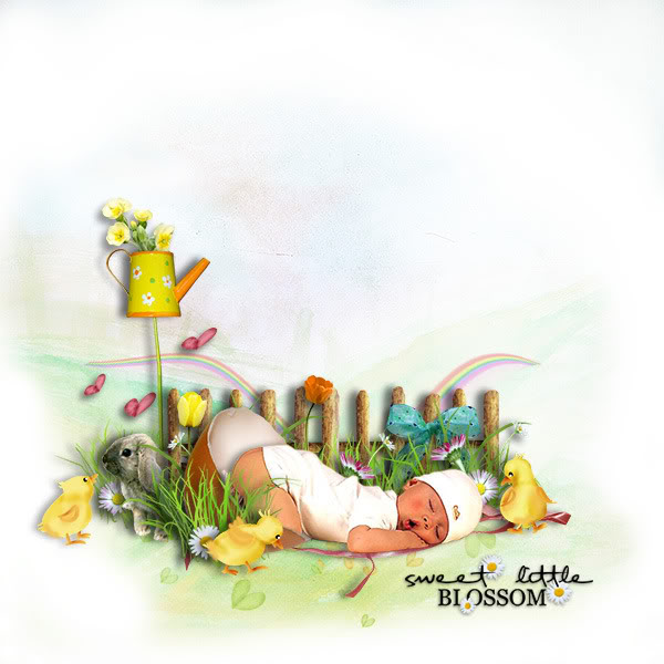 Hallo, Egg! (easter kit) - layouts - Strnka 3 Sweetlittleblossem