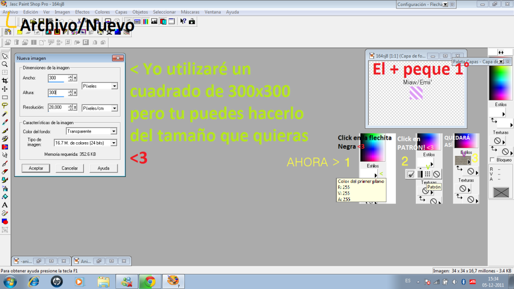 [Tutorial] Como usar Patterns/Scripts en PSP {Paint Shop Pro} Tuto3