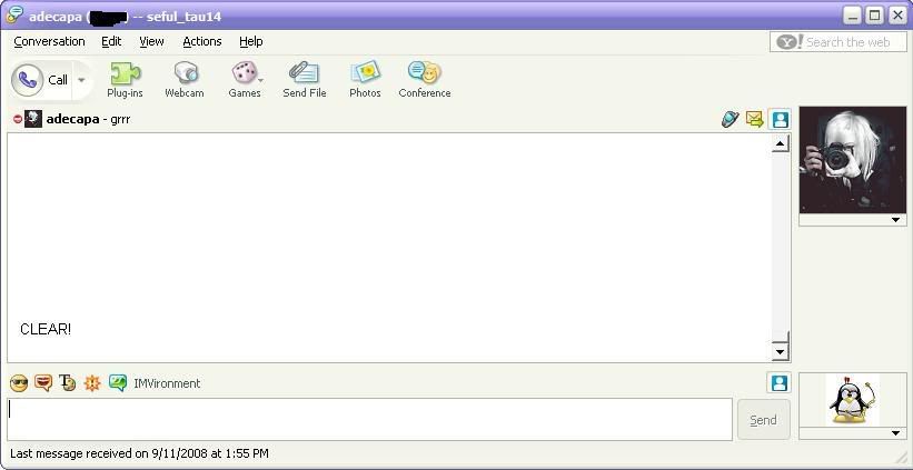 Muzica in yahoo messenger in timpul unei convorbiri 1-7