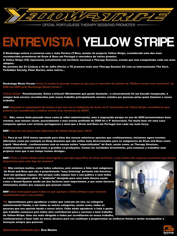 Entrevista | Yellow Stripe EntrevistaYS