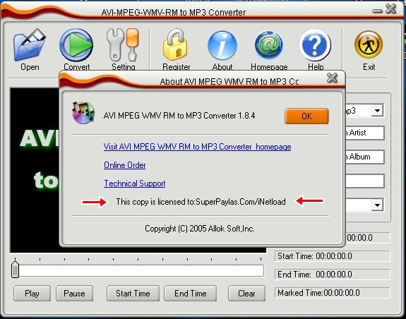 AVI MPEG WMV RM to MP3 Converter V.1.8.4 TURK 01