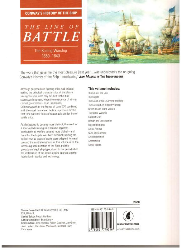 The Line of Battle: Sailing Warships, 1650-1840 (Conway's History of the Ship) LineOfBattleRear