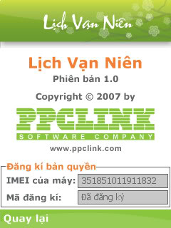 Lịch Vạn Niên 1.0 Full Lvnn731