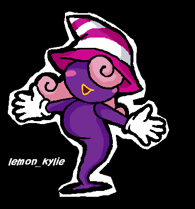 vivian de paper mario en paint Vivian