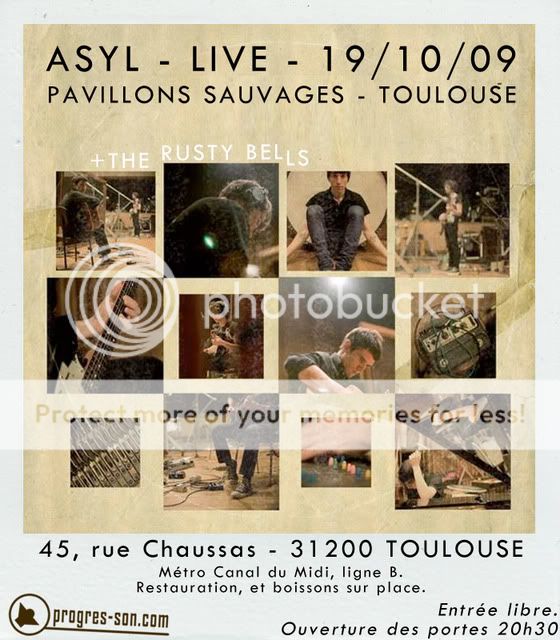 Lundi 19 octobre, ASYL aux Pavillons... AsylliveTlse