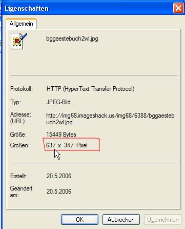 Bildgrsse herausfinden Siggrsse