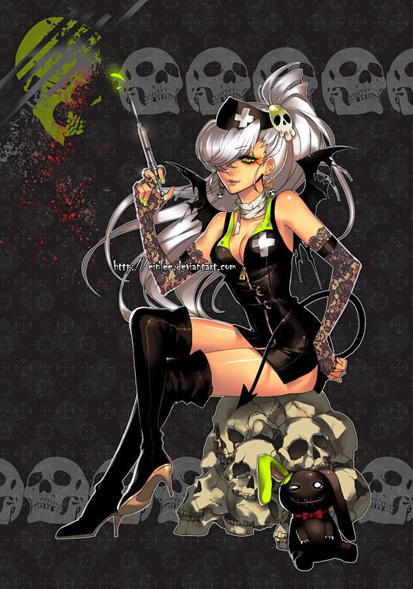 Len's Art Corner Bones_black_nurse_by_einlee-d1qtod5