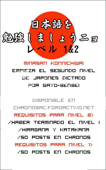 Inscripciones para las clases de Japones Lvl 1 y 2 Flyerjaponesgato-kun