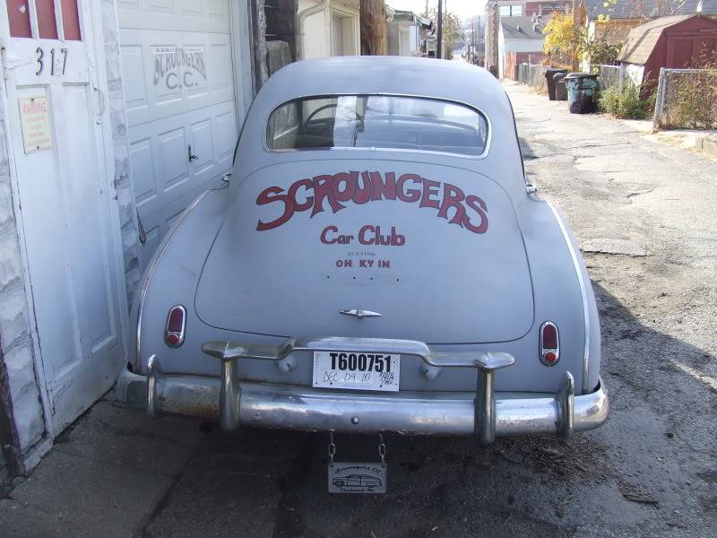 Tail light swap on the 49 Chevy, Big Bertha. 007-7