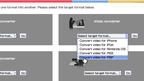 Convert Files via PSP Web Browser Screenshot8