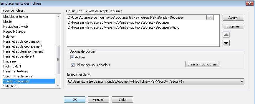 Les scripts dans Paint Shop Pro 9 (vectoriel) Emplacement-2