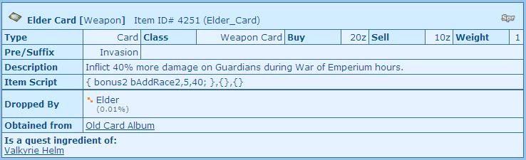 Underrated Weapon Cards ElderCard