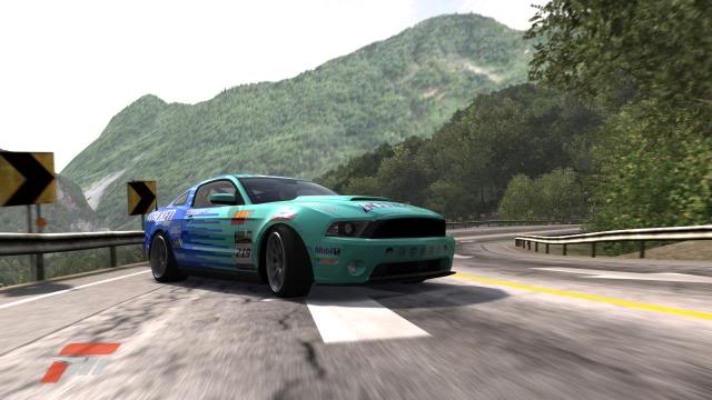 SBR Falken Mustang Drifting at Kaido