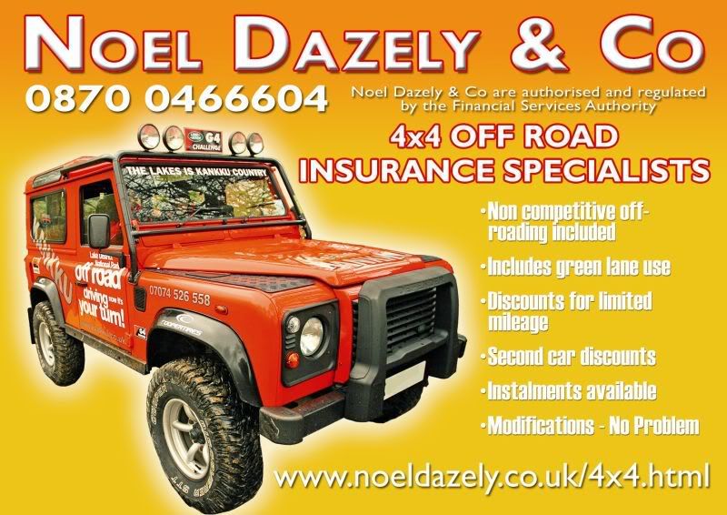 Noel Dazely Insurance - Have specific policies for 4x4's 4x4advert_800