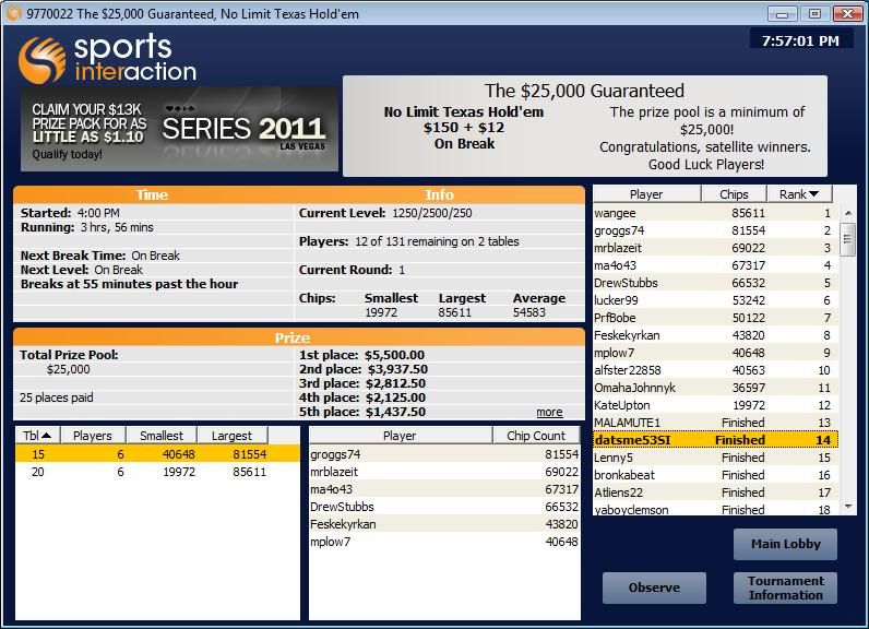 $25,000 GTD Cash Finish at Cake Network! 06-12-11 25kGTDCashonCakeNetwork06-12-11