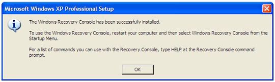 Thêm Recovery Console vào menu khởi động trên Windows XP Recovery-Console-4