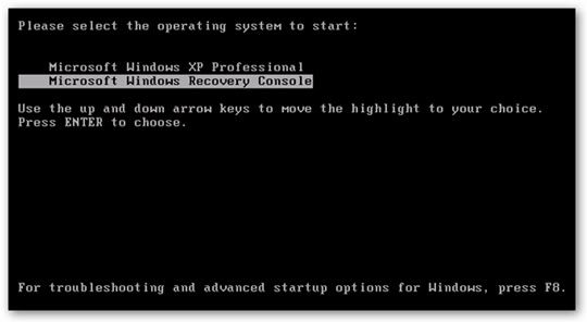 Thêm Recovery Console vào menu khởi động trên Windows XP Recovery-Console-5