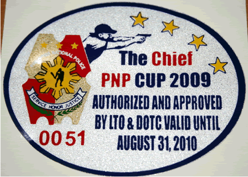 The Chief PNP CUP 200 commemorative plate TheChiefPNPCUP2009-02