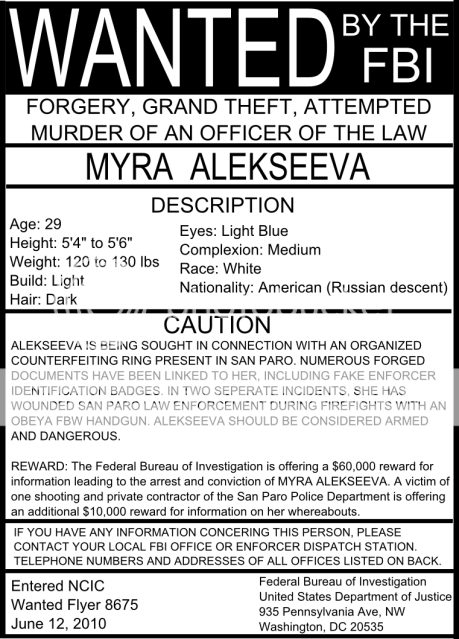 Wanted: Myra Alekseeva Wanted-5