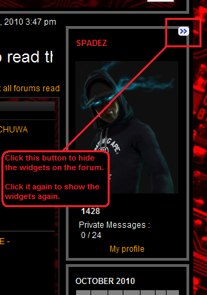 Tutorial: Hide the Widgets on the forum HideButton