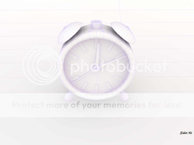 قنبـــ درس تصميم ساعة منبه روووووعة بالرهييب CINEMA 4D ــــــــلة Clock2