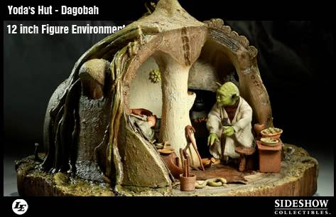  Lançamento - Yoda's Hut - Dagobah 12 inch Figure Environment - Sideshow Yodashut