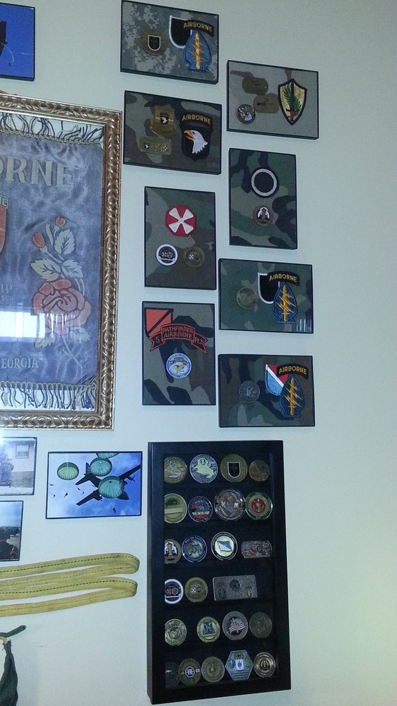 More of my Challenge Coins - Man Cave Display 20150621_133711