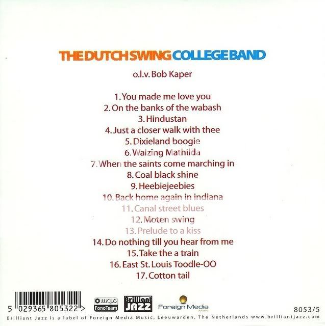 Dutch Jazz Coll CD5 - The Dutch Swing College Band CD5-TheDutchSwingCollegeBandback