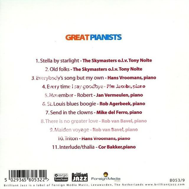 Dutch Jazz Coll CD9 - Great Pianists CD9-GreatPianistsback