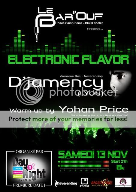 ELECTRONIC FLAVOR • D'JAMENCY @ Bar'Ouf (49) • 13/11/10 ElectronicFlavorBarOuf_Cholet_FR_13nov2010