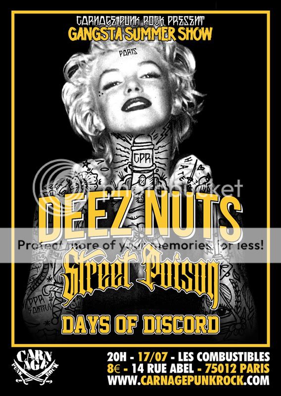 [Paris 17/07] Deez Nuts + Street Poison + Days of Discord Dezznuts800