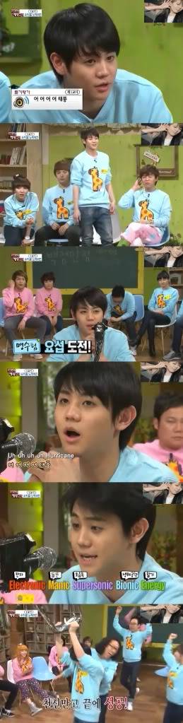 [02.03.11] Yoseob cantando "Hurricane Venus" en 100 points out of 100 Yoshixd