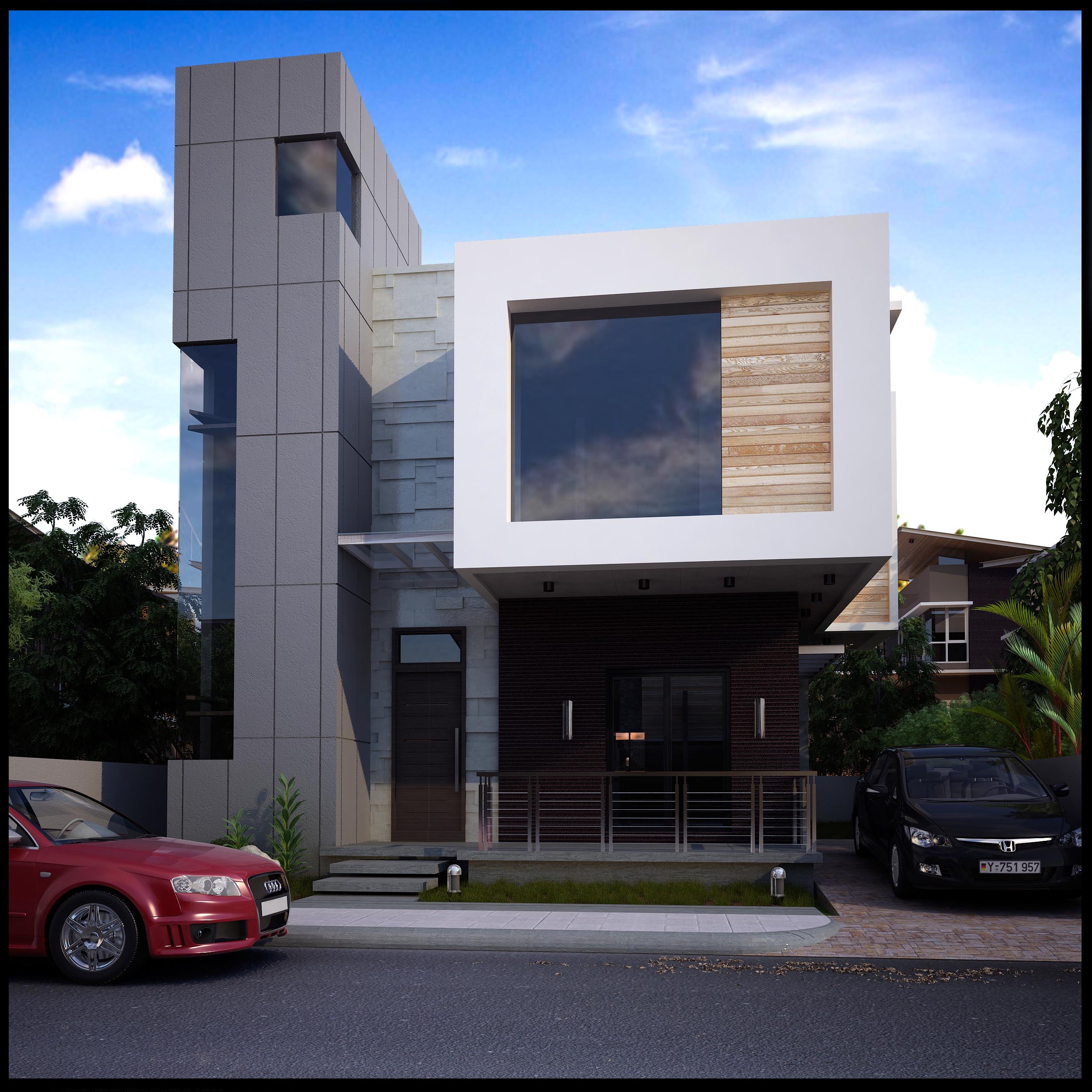 Kahong Modern House 3d Exterior !! (Added Views) Eeer