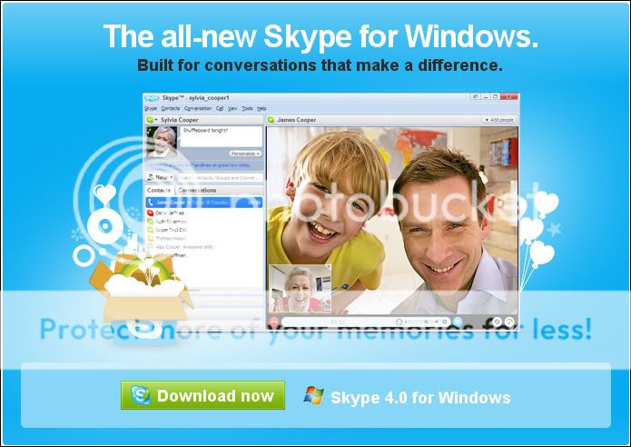 Skype 4.1.0.141 (21/07/09) Skype