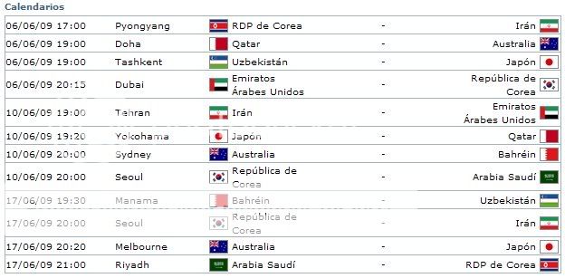 Eliminatorias Sudafrica 2010 - Página 2 Jornadaseptinaasia