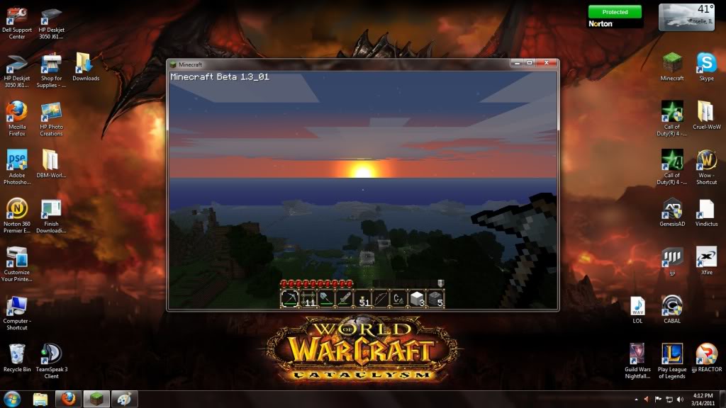 This! Is! MINECRAFT! >:O Sunset