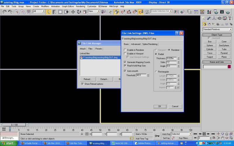 Problem to Reload Setting-Splinerendering