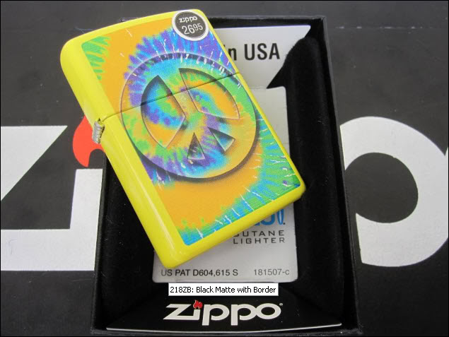 ZIPPO 100% BARU ORIGINAL U .S. A 24895_Peace_Sign_Tye_Dye